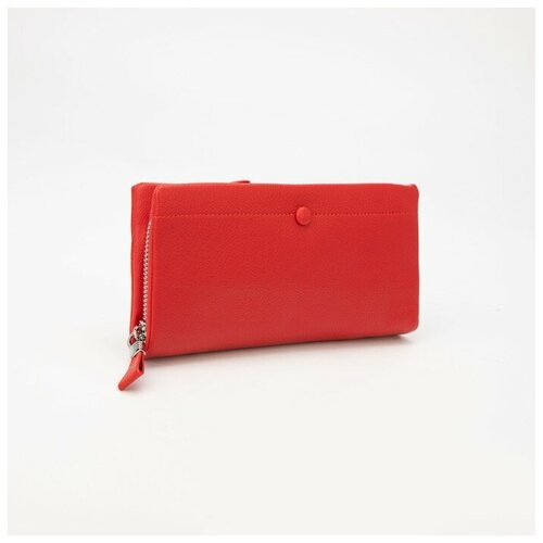 фото Кошелёк на молниях, цвет красный без бренда