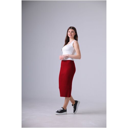 фото Юбка женская трикотажная длина миди nelco