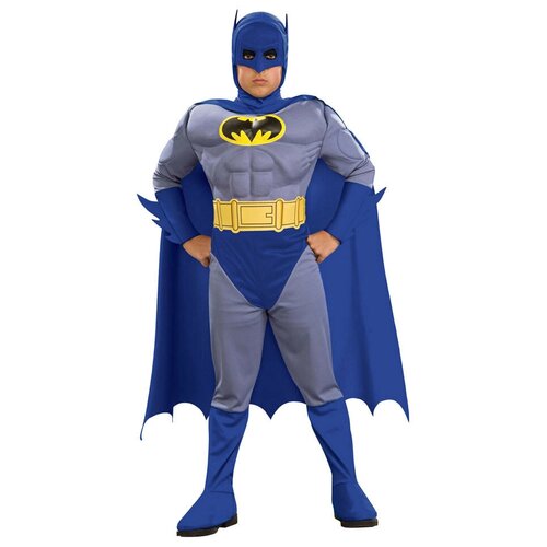фото Карнавальный костюм для детей rubie's бэтмен синий с мускулами детский, l (8-10 лет)