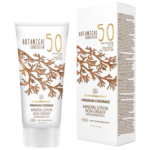 Гипоаллергенный защитный лосьон с минеральными фильтрами, 147 мл/ Botanical SPF 50 Lotion, Australian Gold