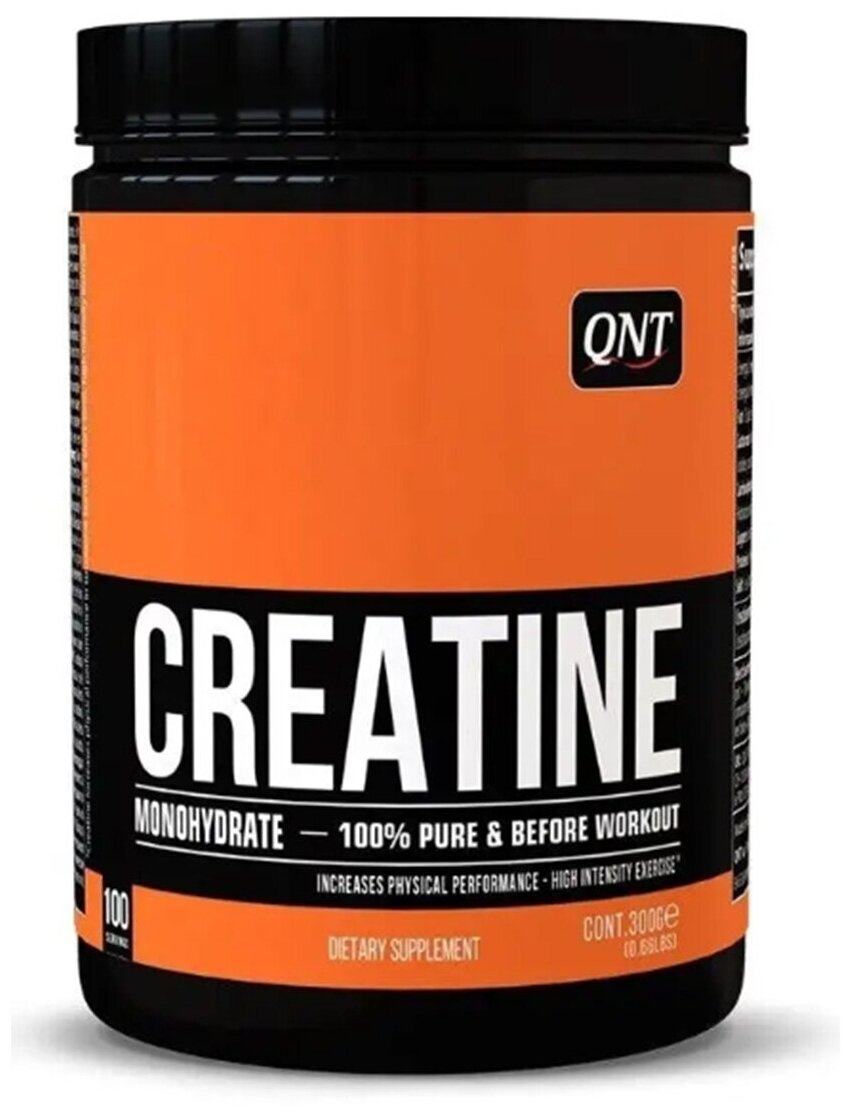 QNT Креатин моногидрат 100% Creatine, 300 гр, QNT