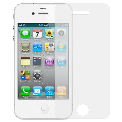 Защитное стекло / бронестекло для iPhone 4 (с отступами под чехол, не полное покрытие) защитное стекло для iphone 4 4s айфон 4 4с прозрачное