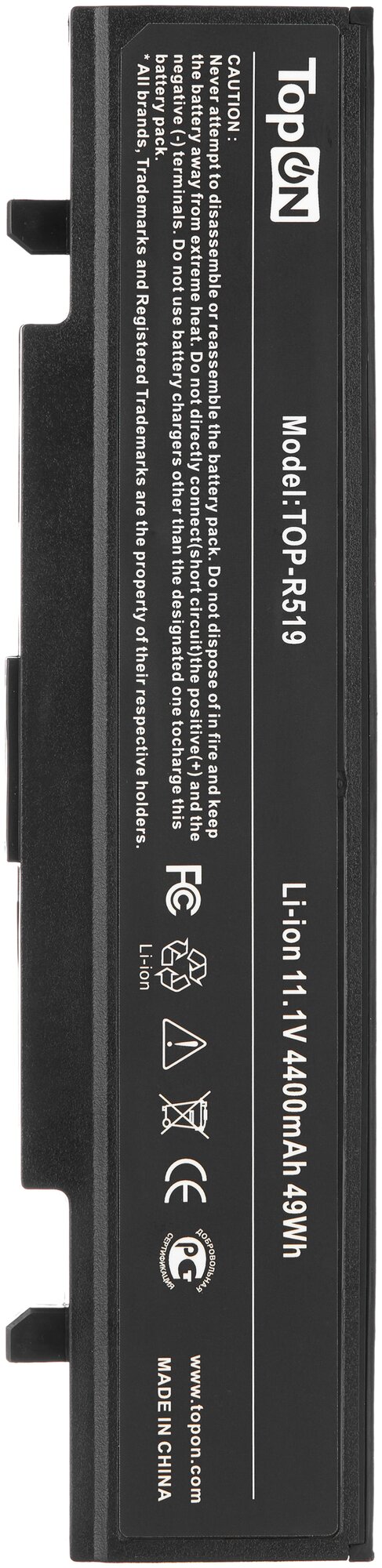 Аккумулятор TopON TOP-R519-bp/a 11.1V 4400mAh для Samsung PN: AA-PB9NS6B AA-PL9NC2B AA-PL9NC6W. - фото №2