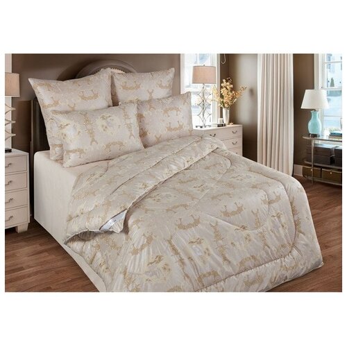 Одеяло VESTA текстиль стандартное, 140*205, шерсть верблюда, ткань глосс-сатин, полиэстер одеяло 1 5 спальное эльф овечья шерсть 70% 140×205 см