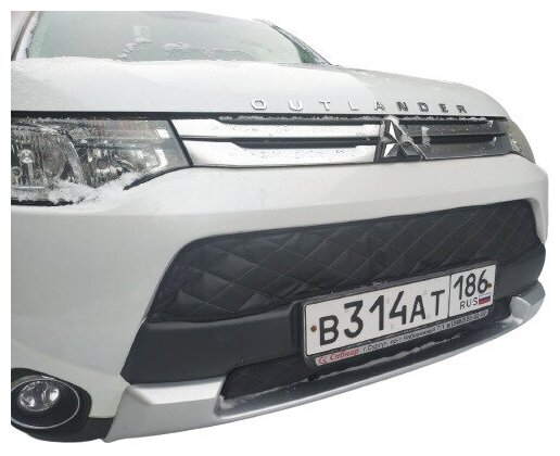 Зимняя защита радиатора для Mitsubishi Outlander 2013-2015(комплект2)