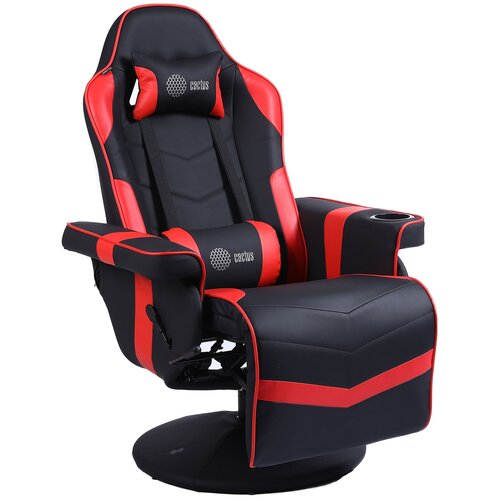 Кресло игровое Cactus CS-CHR-GS200BLR черный/красный сиденье черный/красный эко. кожа металл подст. дл