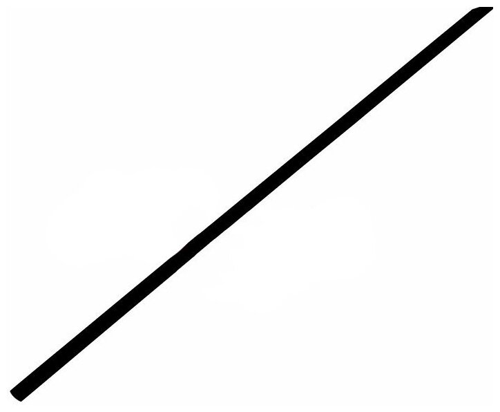 Термоусадочная трубка Rexant 3,0/1,5 мм черная (1м) 20-3006