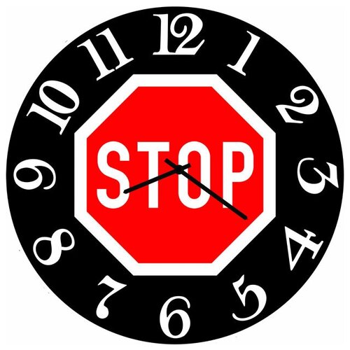 фото Svs настенные часы svs 4002535 дорожный знак stop
