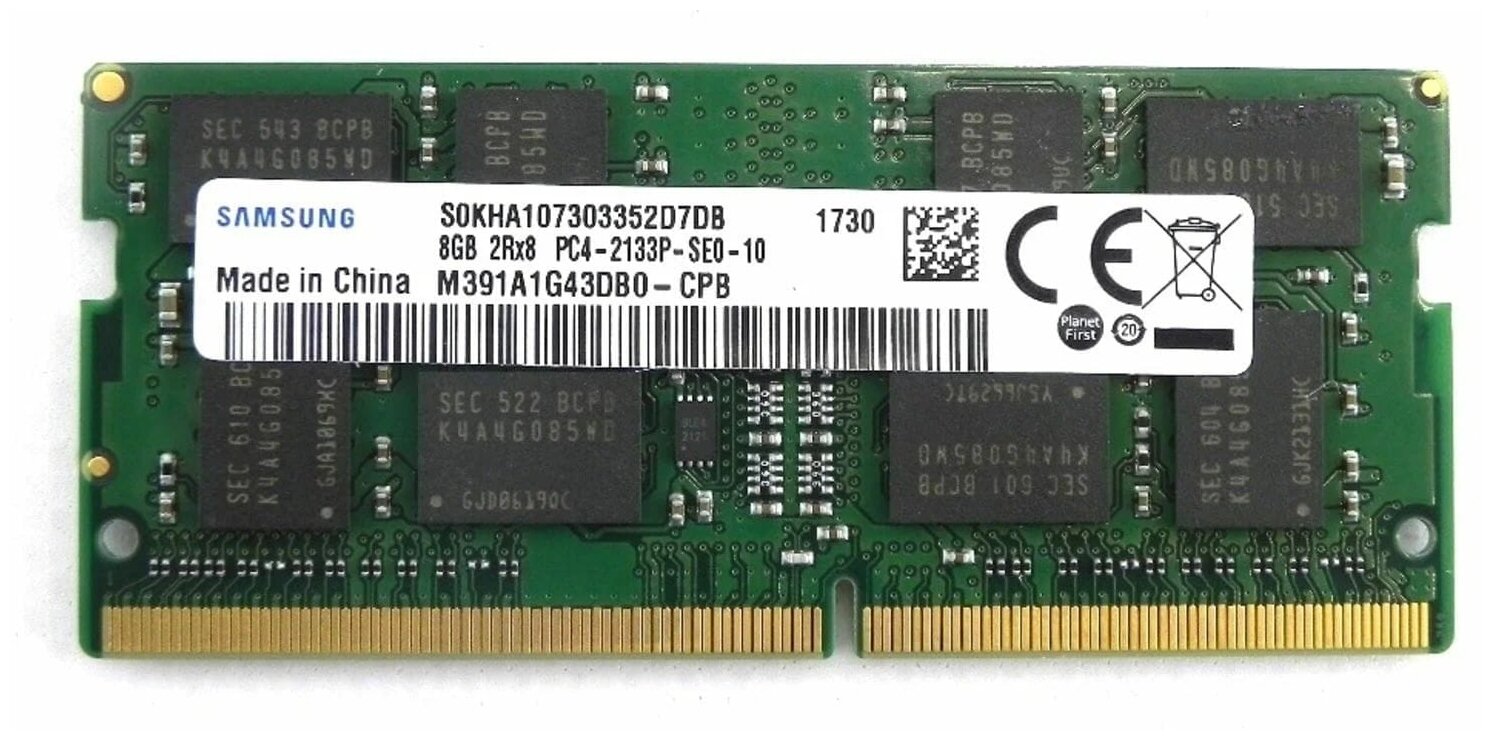 Оперативная память Samsung 8 ГБ DDR4 2133 МГц SODIMM CL15 M391A1G43DB0-CPB