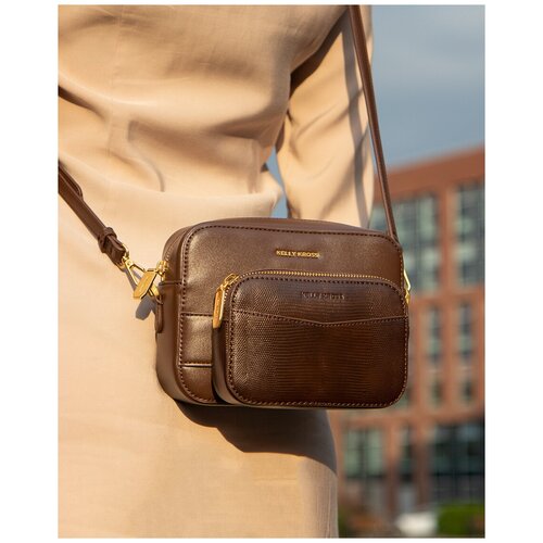 фото Двойная сумка kelly kross кк1603-5, коричневая