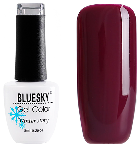 BlueSky, Гель-лак Winter Story #018, 8 мл (бордово-фиолетовый)