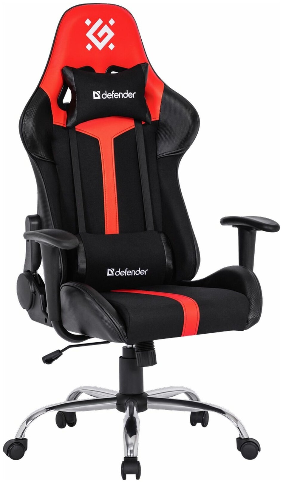 Игровое компьютерное кресло Defender Racer Черный/Красный,полиуретан,60мм