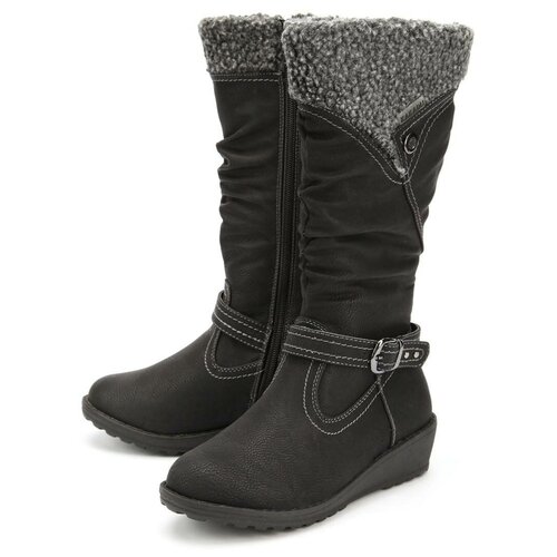 Сапоги для девочек, цвет черный, размер 33, бренд Kakadu, артикул 3153A