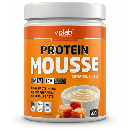 Протеин vplab Protein Mousse (330 г) Карамель веганский протеин vplab vplab family vegan protein vanilla 500 g