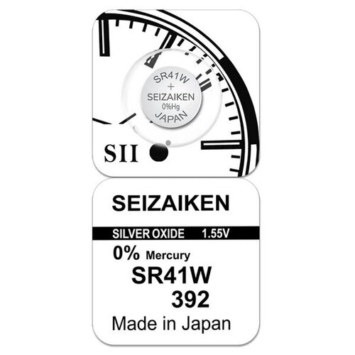 Батарейка SEIZAIKEN 392 (SR41W) Silver Oxide 1.55V (1 шт)