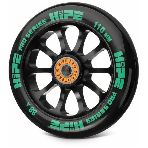 подшипники комета abec 9 золотые Колесо HIPE H7 110*26 black для трюкового самоката