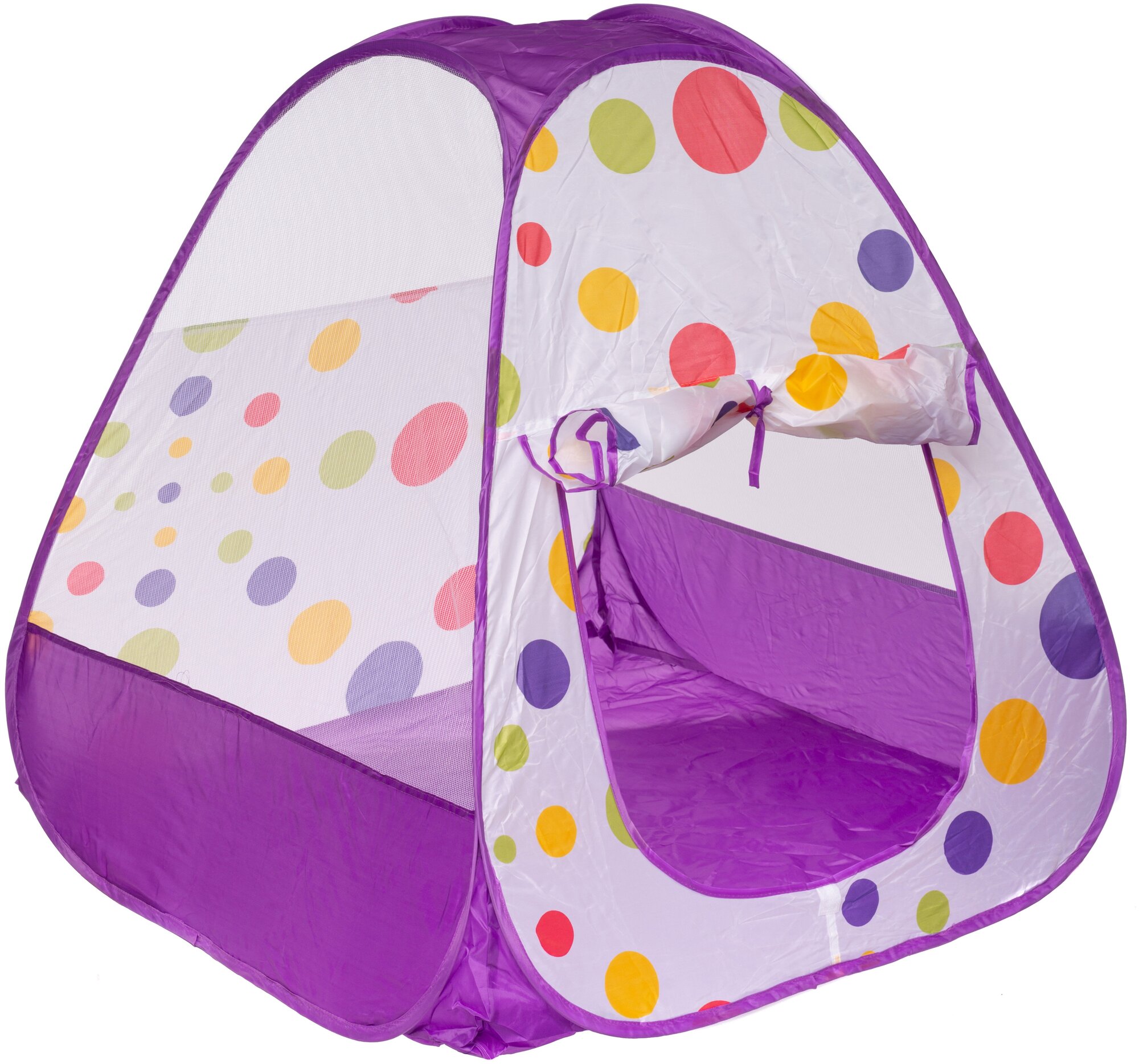 фото Детская палатка Пирамидка Игрокат бело-красная