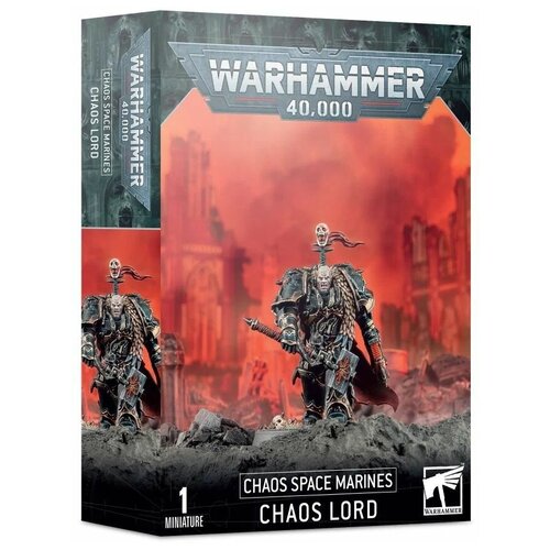 Набор сборных моделей Warhammer 40000 Chaos Space Marines: Chaos Lord фигурка warhammer 40 000 chaos space marine black legion – chaos lord khalos the ravager масштаб 1 18 12 7 см