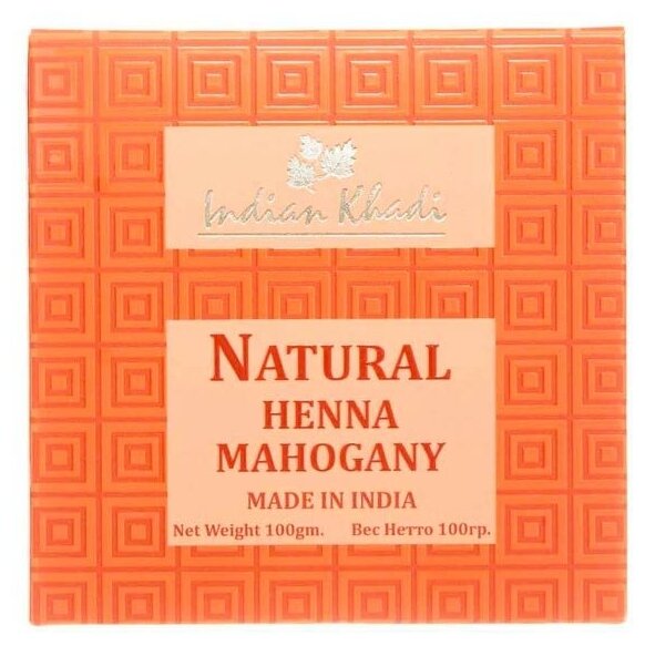 Натуральная хна для волос (henna) Махагони Indian Khadi | Индиан Кади 100г