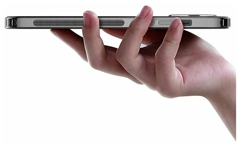 Прозрачный cиликоновый чехол-накладка для iPhone 13 Pro с защитой камеры