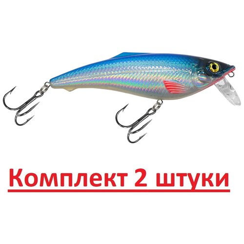 фото Воблер aqua гу-га 103mm, цвет 015 (голубая спинка), 2 штуки