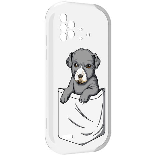 Чехол MyPads собачка в кармане для UMIDIGI Bison X10 / X10 Pro задняя-панель-накладка-бампер
