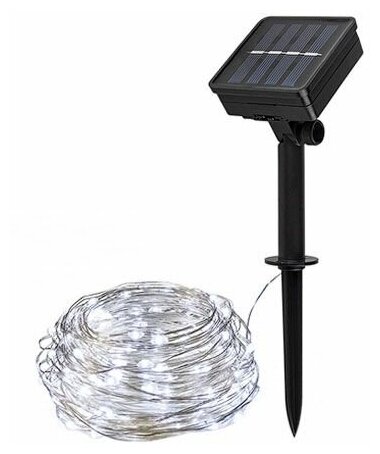 Светильник садовый на солнечной батарее SLR-G03-100W ФАZА (нить, хол. бел. 100 LED) (5033313)
