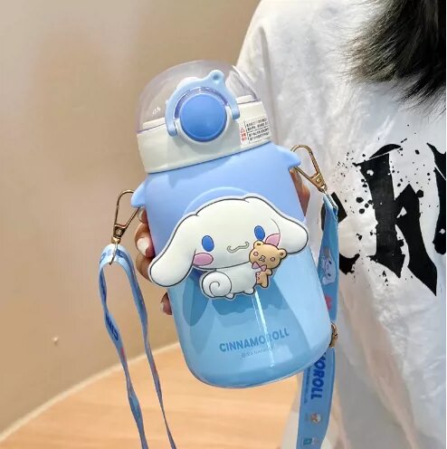 Стальная кружка с соломинкой MINISO в коллаборации с Toy Story, Hello Kitty, My Melody, Cinnamoroll 8075B собака с
