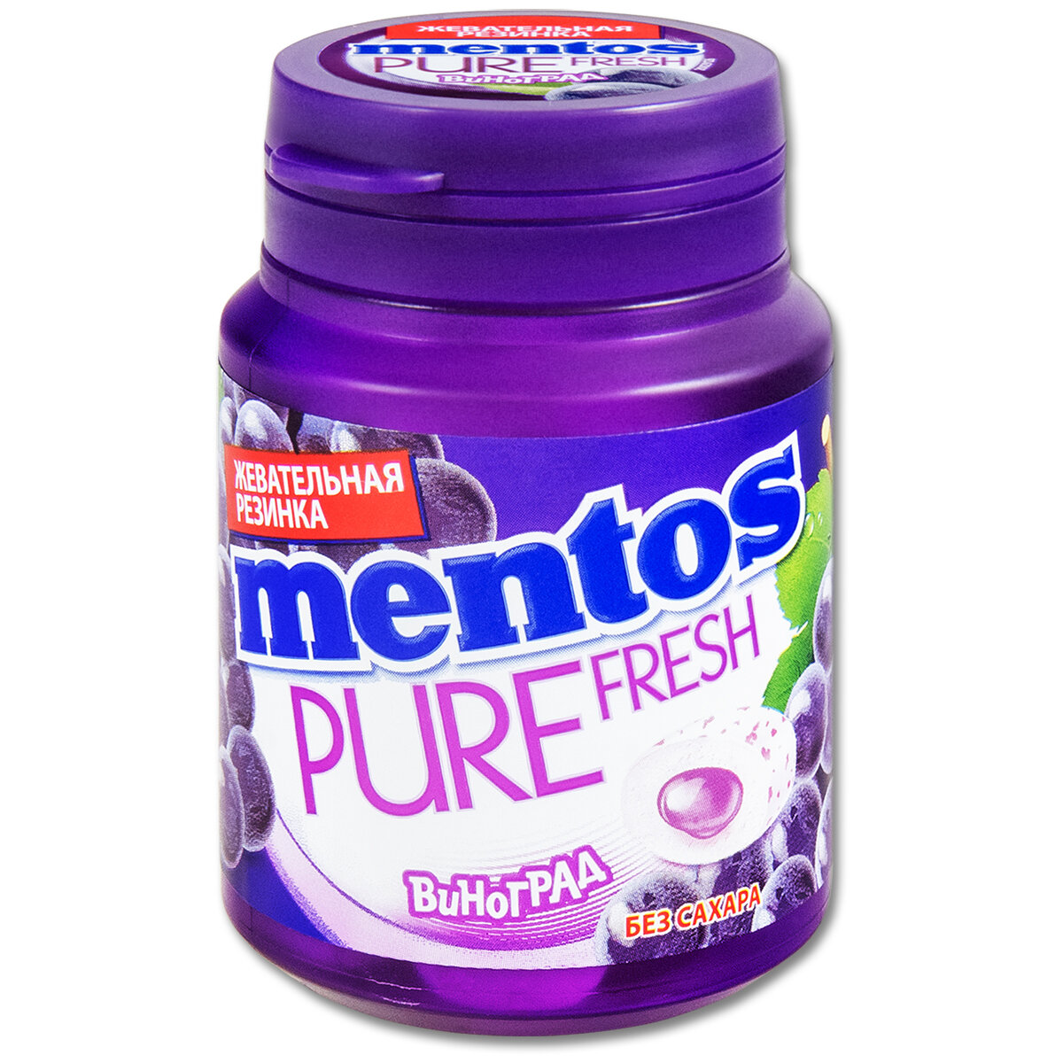 Жевательная резинка Mentos Pure Fresh вкус Виноград, 6 шт по 54 г - фотография № 10