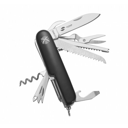 фото Stinger fk-k5012all нож перочинный stinger, 89 мм, 15 функций, материал рукояти: абс-пластик (чёрный)