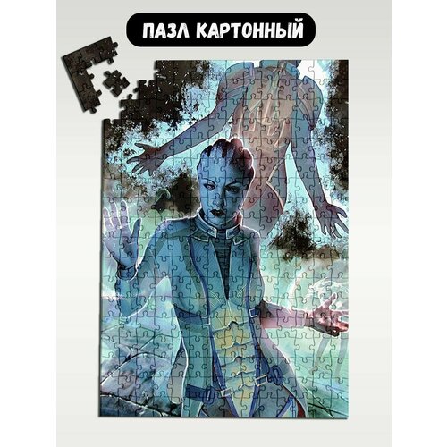 Пазл картонный 39,5х28 см, размер А3, 300 деталей, модель игра Mass Effect - 1067 пазл картонный 29x20 см размер а4 120 деталей модель игра mass effect 1072