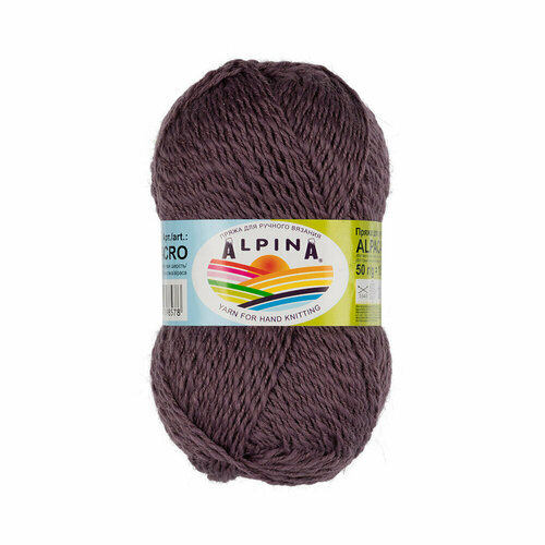 Пряжа ALPINA ALPACA ACRO 44% мериносовая шерсть, 38% акрил, 18% альпака 4 шт. х 50 г 150 м +- 7 м №07 фиолетовый