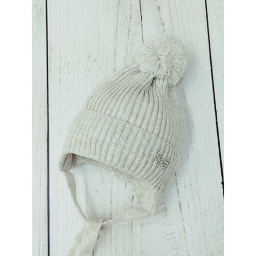 фото Шапка мой ангелок, размер 44-46, бежевый