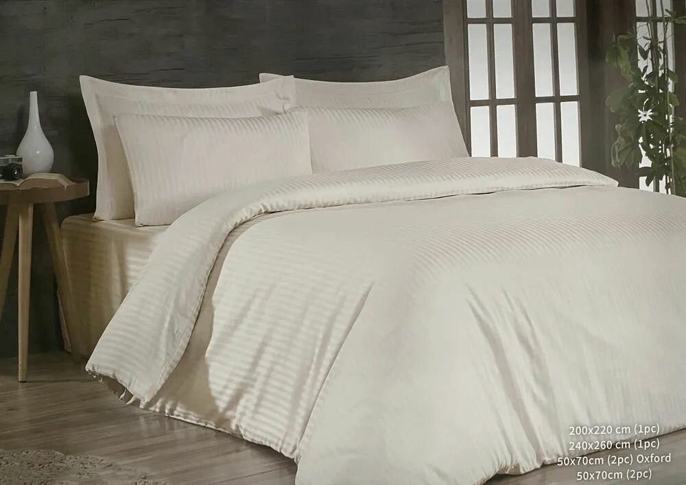 фото Постельное белье Евро Страйп Сатин Maison Dor New Rails Grey