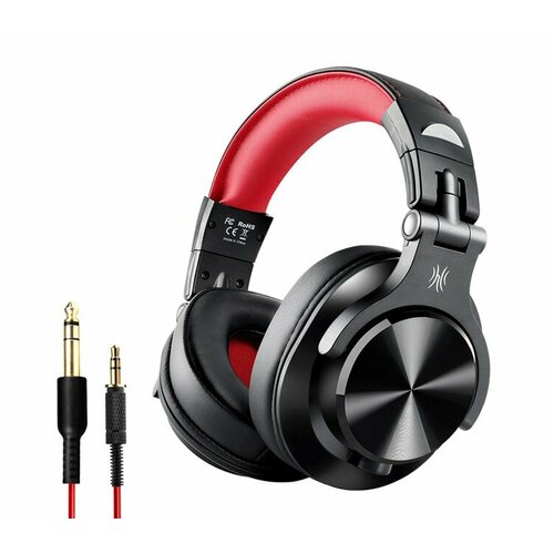 Наушники беспроводныепроводные ONEODIO A70 32 Ом красные электротовар 16861₽