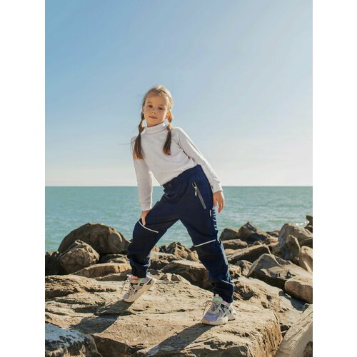 Брюки Stylish Amadeo размер 134, синий брюки adidas детские пояс на резинке манжеты карманы размер 134 серый хаки