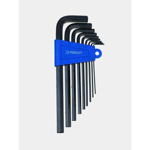 Набор ключей-шестигранников 15-10 мм удлинённые 9 штук 1199₽