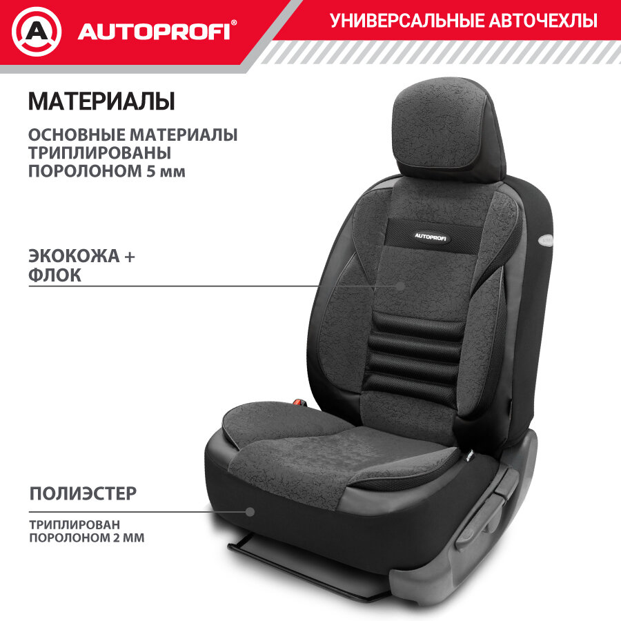 Чехлы на сиденья универсальные MULTI COMFORT MLT-1105GV BK/BK