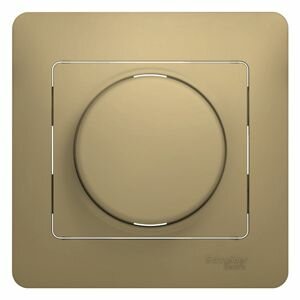 Glossa GSL000436 Светорегулятор поворотный (600 Вт, R+L+C, в сборе, скрытая установка, титан) Schneider Electric - фото №1