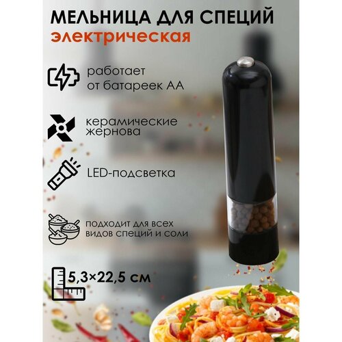 Мельница электрическая для специй с подсветкой 1593₽