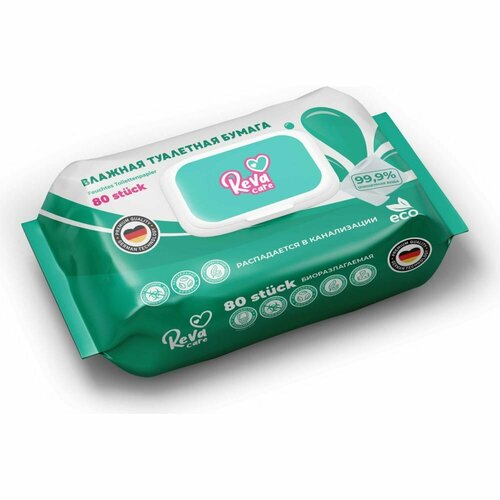 Reva Care влажная туалетная бумага REVA СARE классическая80 ШТАвангард20-шт R40080A 561₽