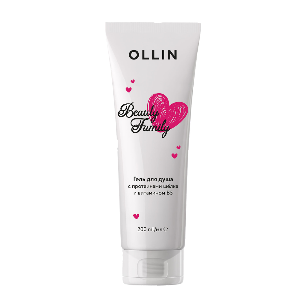 Ollin Beauty Family Гель для душа с протеинами шелка и витамином В5 200 мл 1 шт