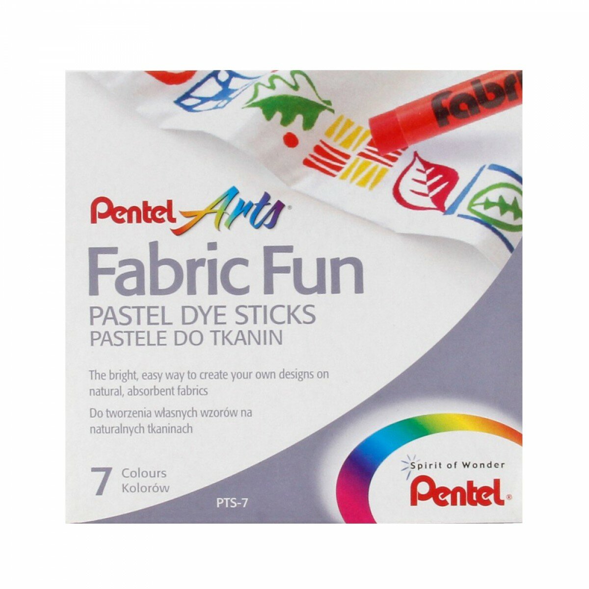 Pentel Пастель для ткани FabricFun Pastels 7 цв. PTS2-7