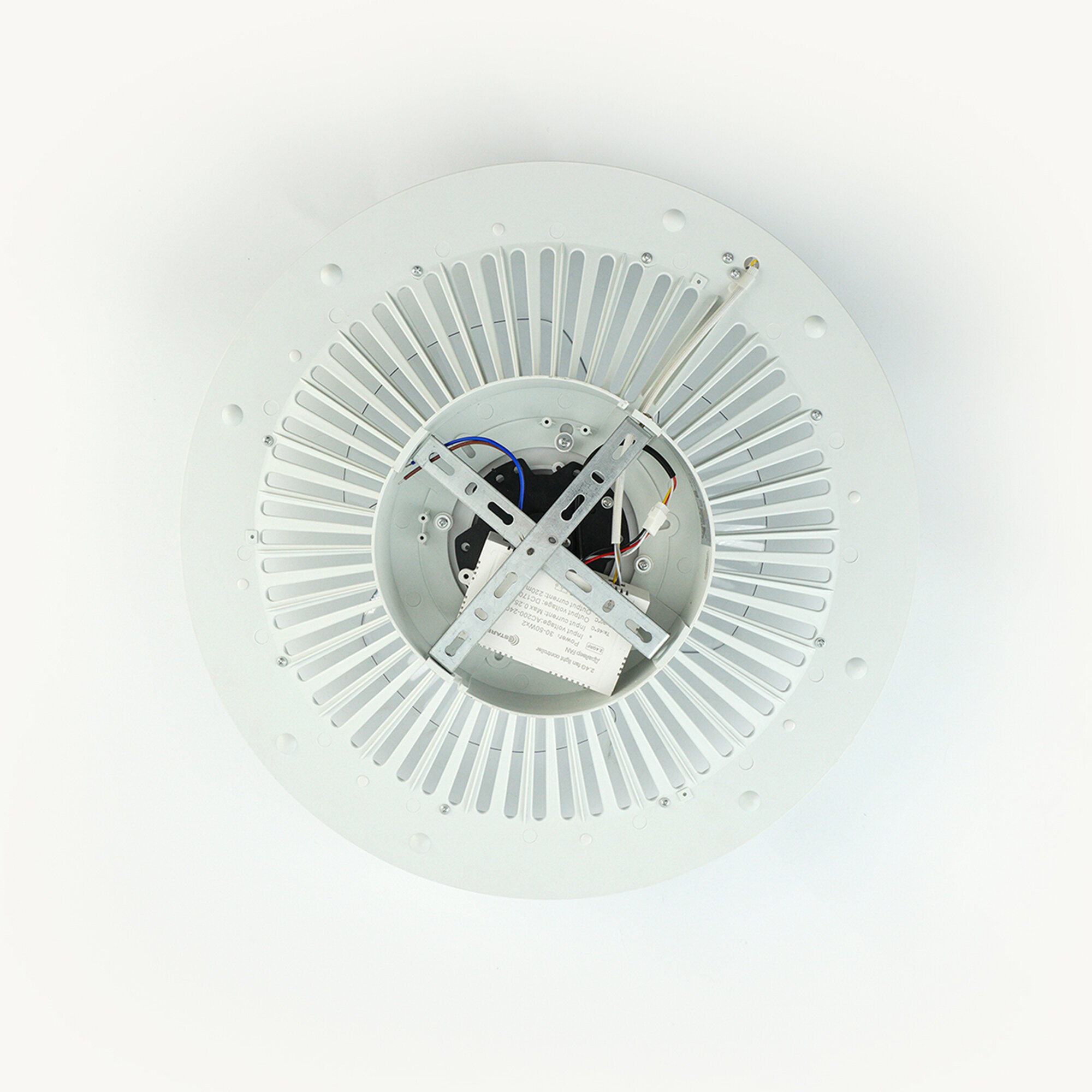Управляемая светодиодная люстра с вентилятором, светильник FAN TOP 70W+18W, спальня, кухня до 25м2