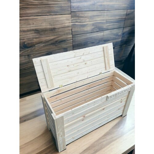 Ящик для полотенец откидной, из массива хвои (103х57х38 см)