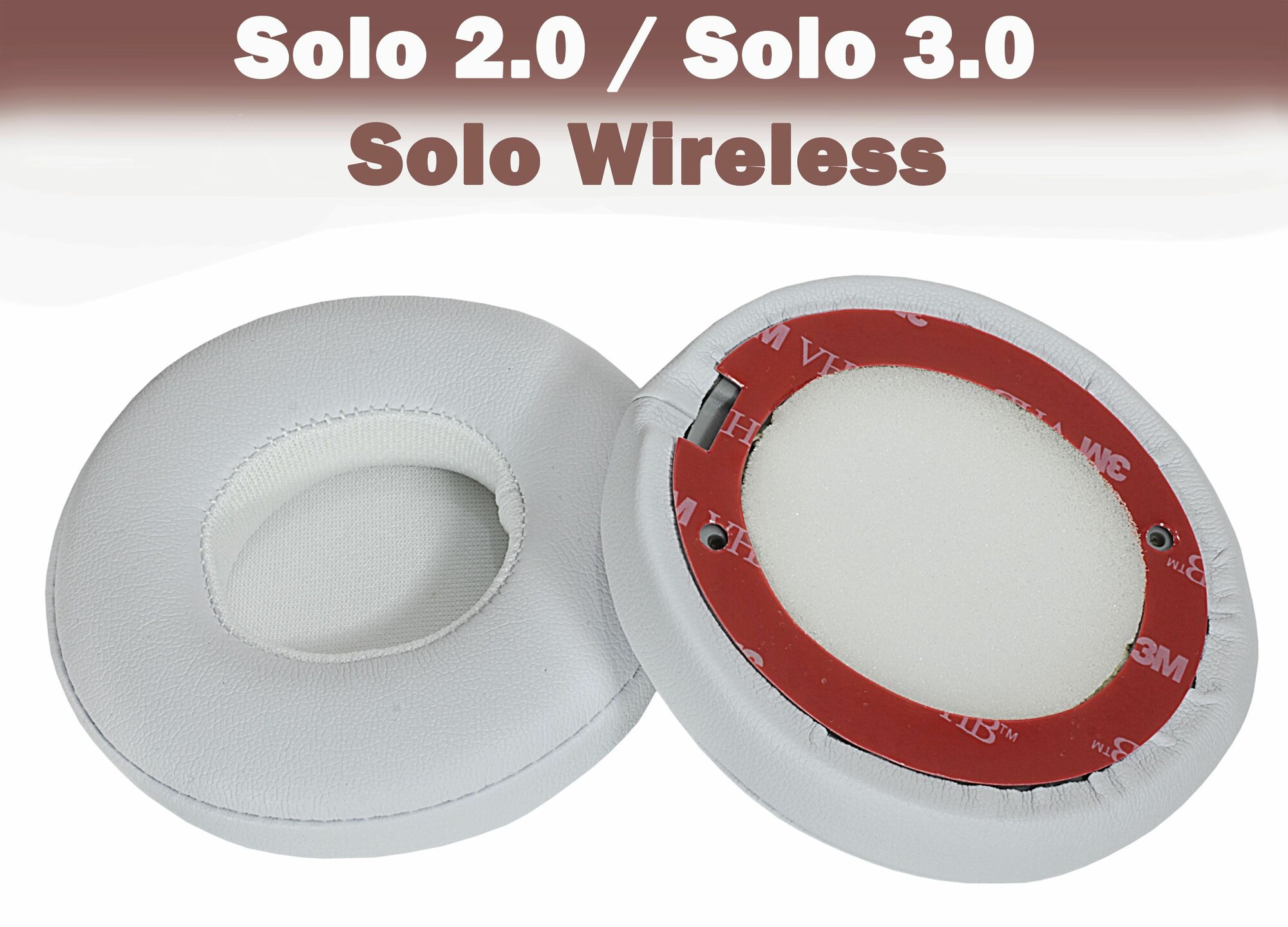 Амбушюры Beats Solo 3.0 Wireless, Solo 2.0 Wireless белые