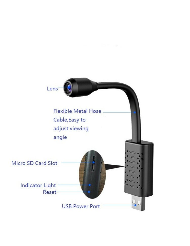 Мини Wi-Fi-камера USB A для скрытого видеонаблюдения