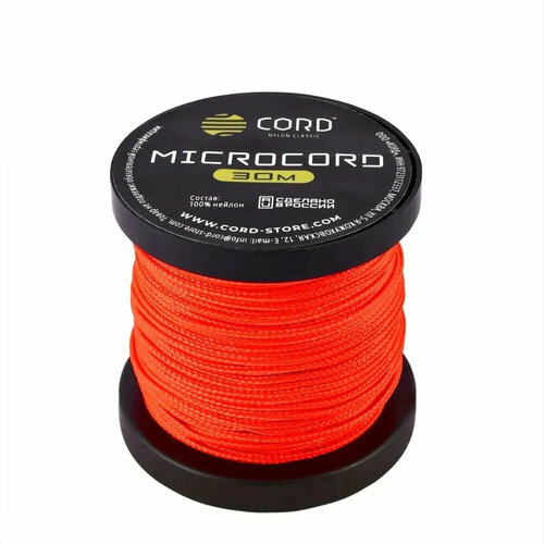 Веревка микрокорд Cord катушка 30 м neon orange [30 м. / ]