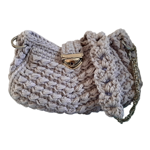 Сумка клатч , фактура вязаная, серый, серебряный