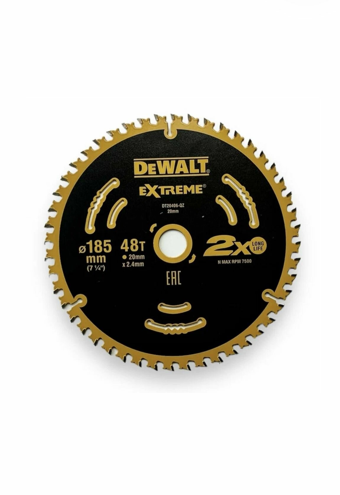 фото Диск пильный по дереву DeWALT Extreme 185x20mm 48 зубьев